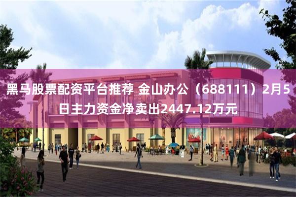 黑马股票配资平台推荐 金山办公(688111)2月5日主力资金净卖出2447.12万元