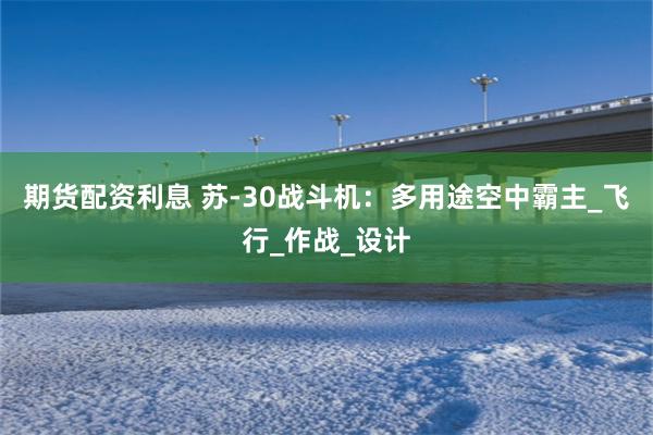 期货配资利息 苏-30战斗机:多用途空中霸主_飞行_作战_设计